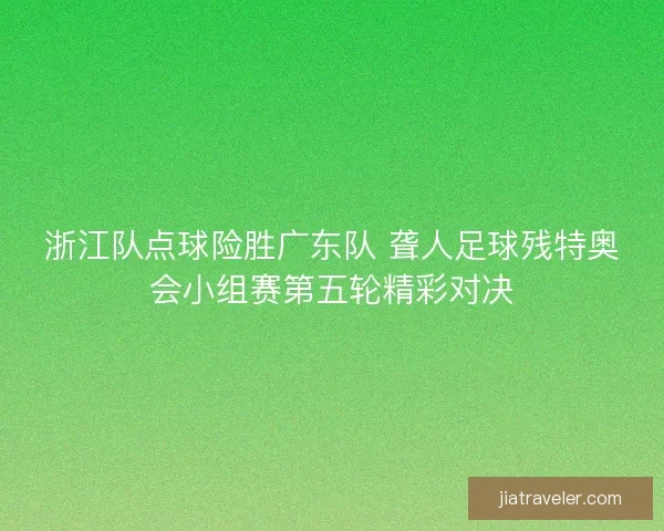 浙江队点球险胜广东队 聋人足球残特奥会小组赛第五轮精彩对决