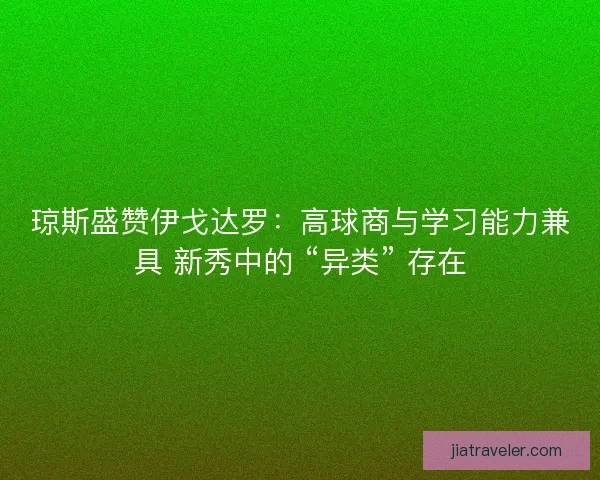 琼斯盛赞伊戈达罗：高球商与学习能力兼具 新秀中的 “异类” 存在